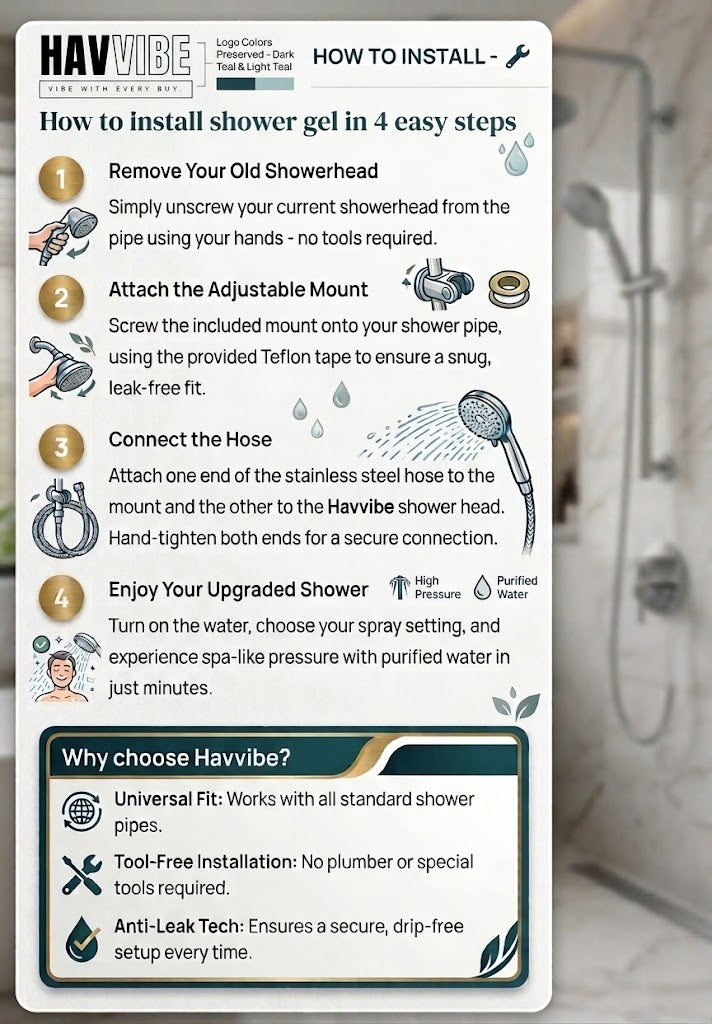 THE FILTERED SHOWERHEAD BY HAVVIBE