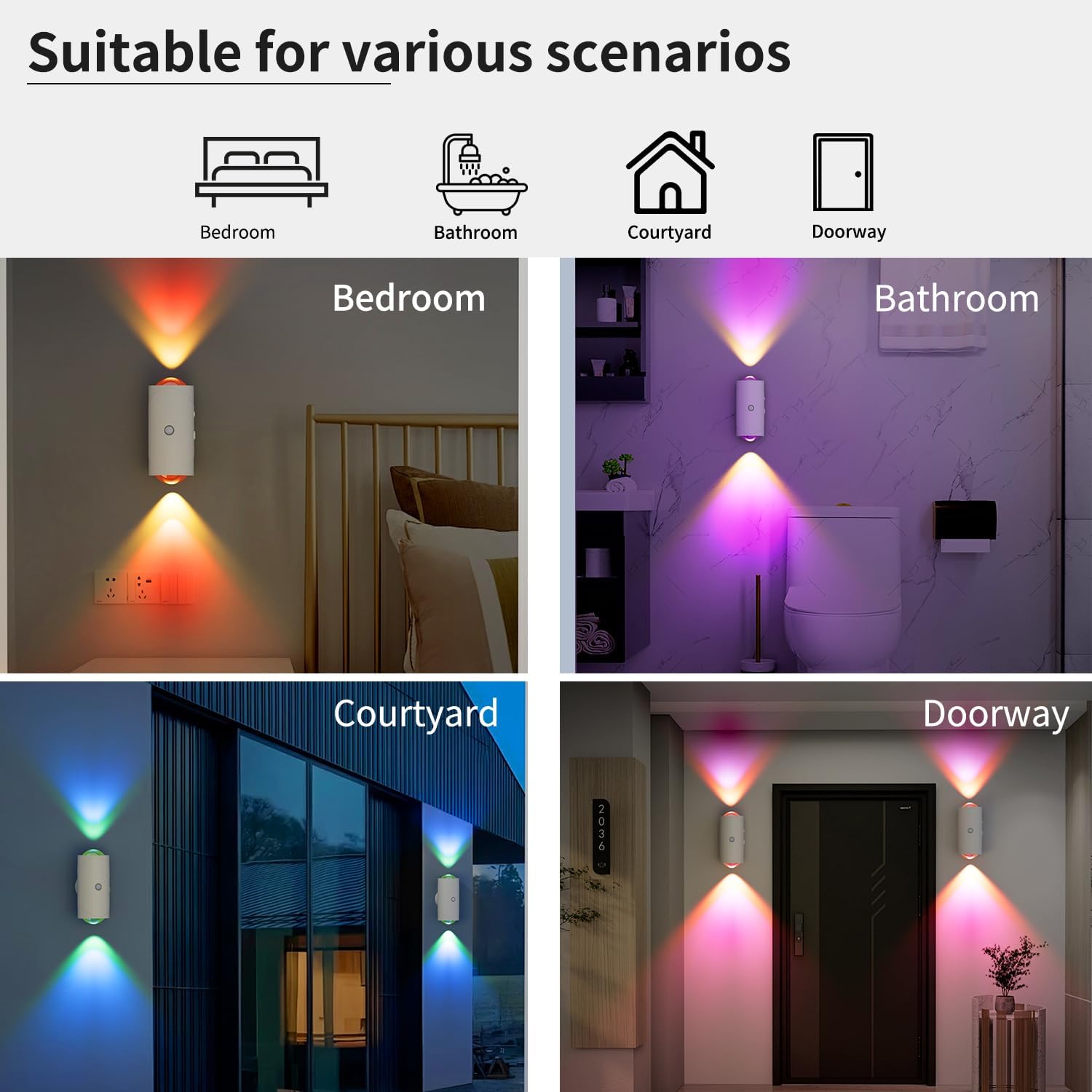 Rechargeable Motion Sensor Night Light – 7-Color LED