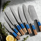 7-Piece Damascus Kitchen Knife Set – Professional, Ultra-Sharp & Rust-Resistant Knives by Havvibe