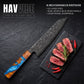 8" Japanese Kiritsuke Chef Knife – Handcrafted High-Carbon Damascus Steel Kitchen Knife by Havvibe